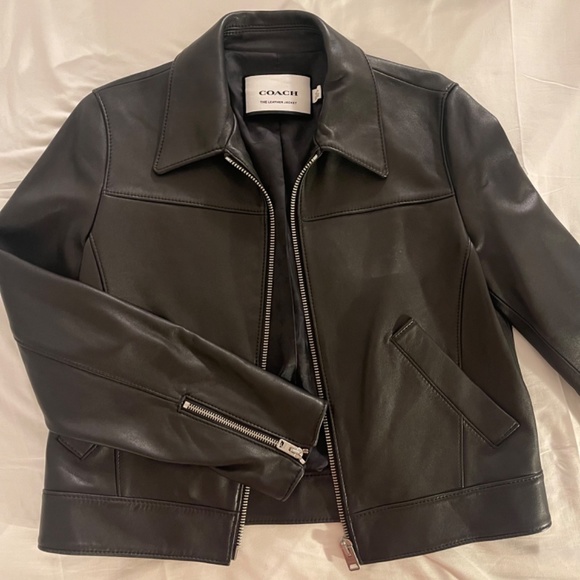 COACH REAL LEATHER JACKET - Picture 3 of 4